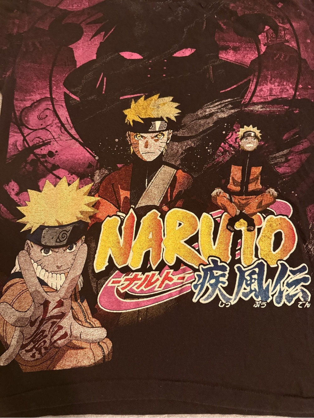 Naruto Graphic Short Sleeve Tee - Black & Purple - Picture 5 of 9